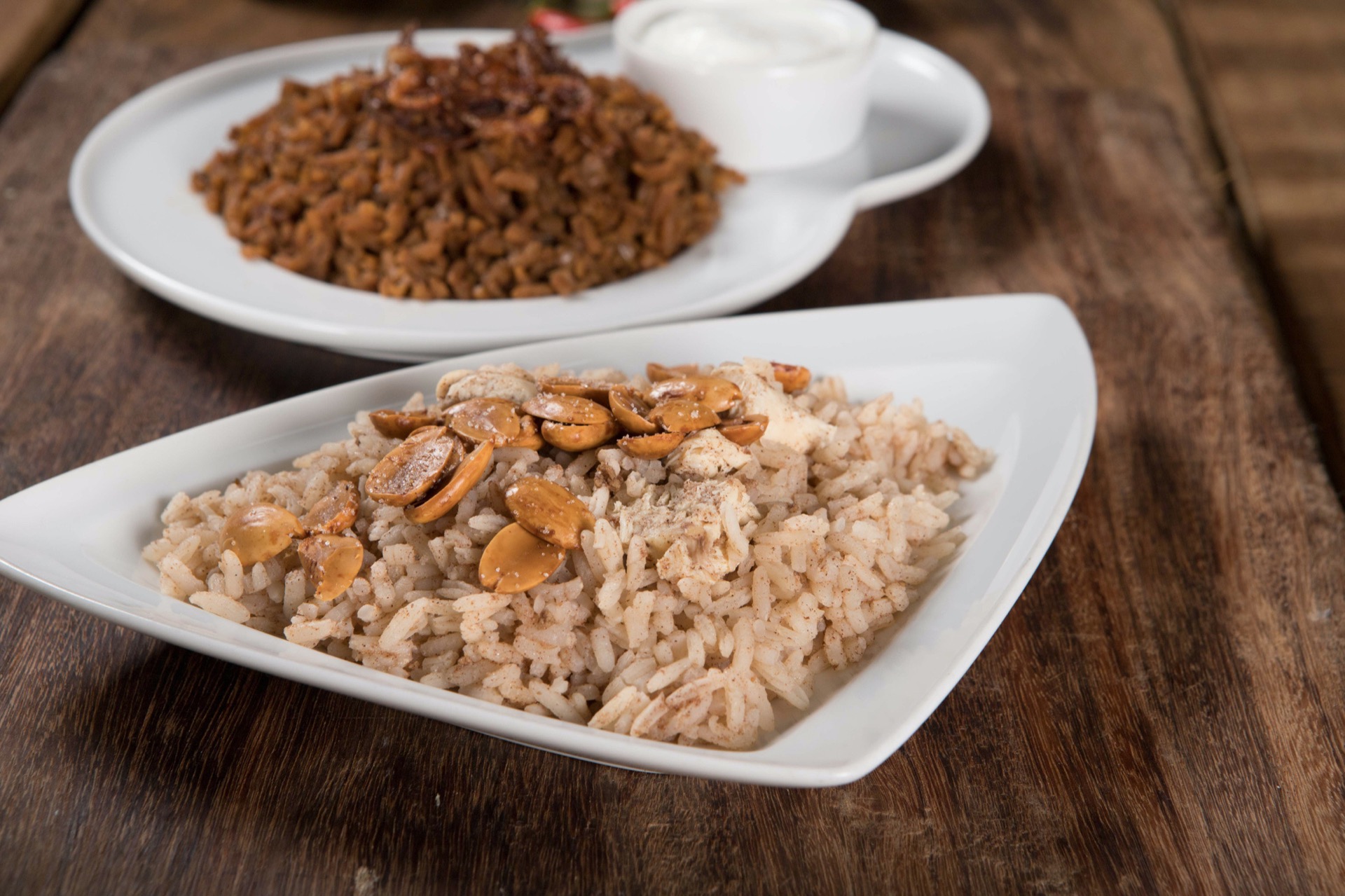 Arroz de almendras y arroz de lentejas
